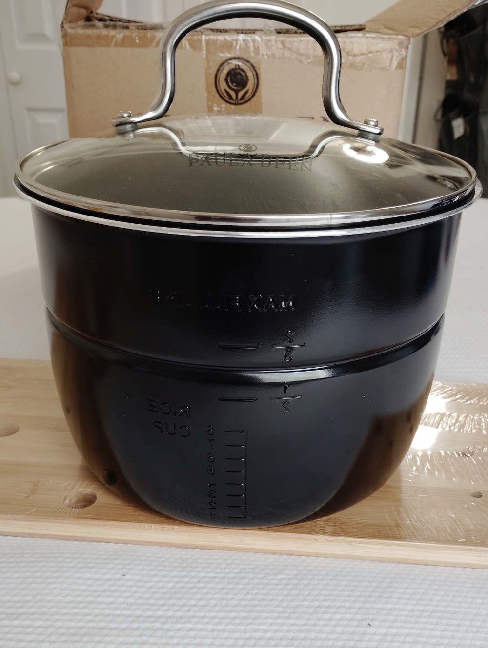 Paula Deen 8qt Ceramic Nonstick Pressure Cooker Inner Pot & Glass Lid